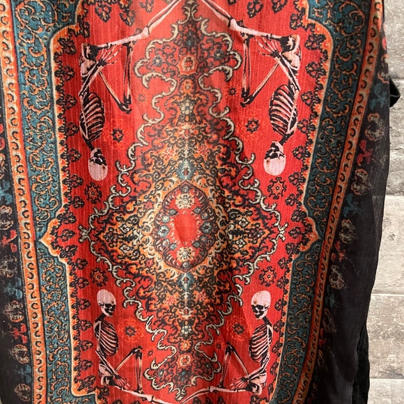 ❤️ WORKSHOP SHEER GRAPHIC TIE BACK TANK TOP SIZE SMALL - Picture 3 of 5